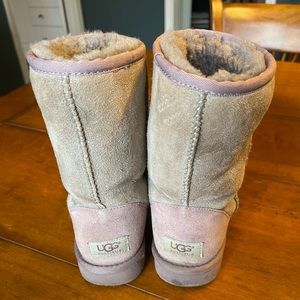 UGG 🌸 Classic Short Boots. Unusual light purple with light flock.